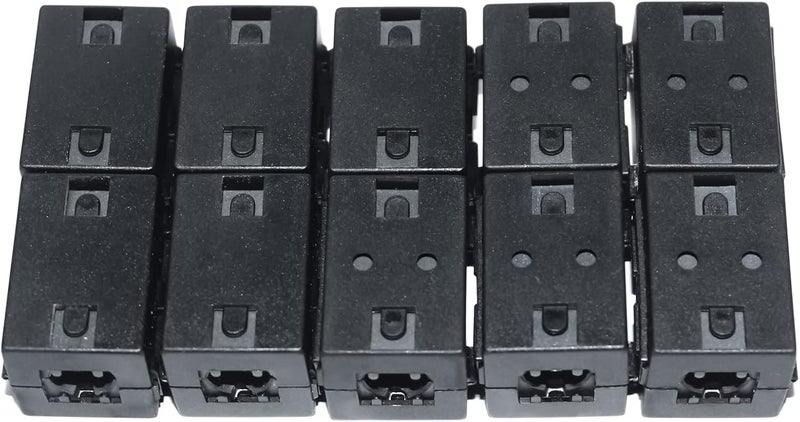 UU TOJOIN TOJOIN 10PCS Ferrite Bead Clip on Ferrite Core RFI EMI Noise Suppressor Ferrite Rings Cable Clip for Phone, TV, Speaker, USB Radio, Audio Equipment 10mm Inner Diameter Black - Image 1